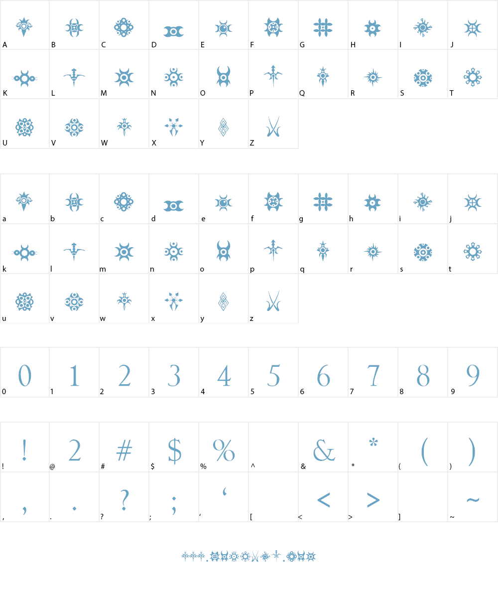 Jewelry Design Shapes Font Character